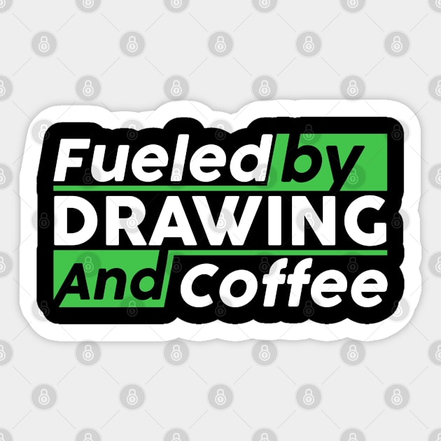 Fueled by drawing and coffee Sticker by NeedsFulfilled